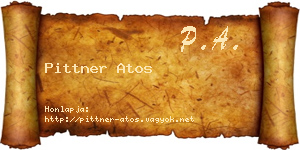 Pittner Atos névjegykártya